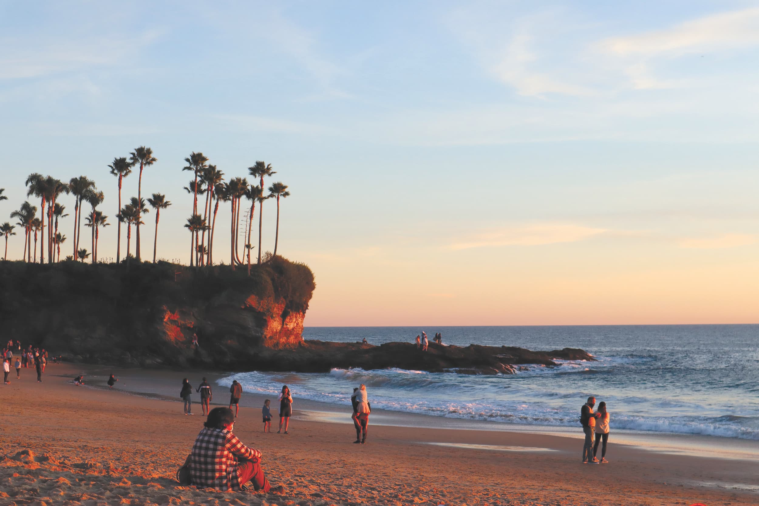 Crescent Bay beach at dusk, Laguna Beach